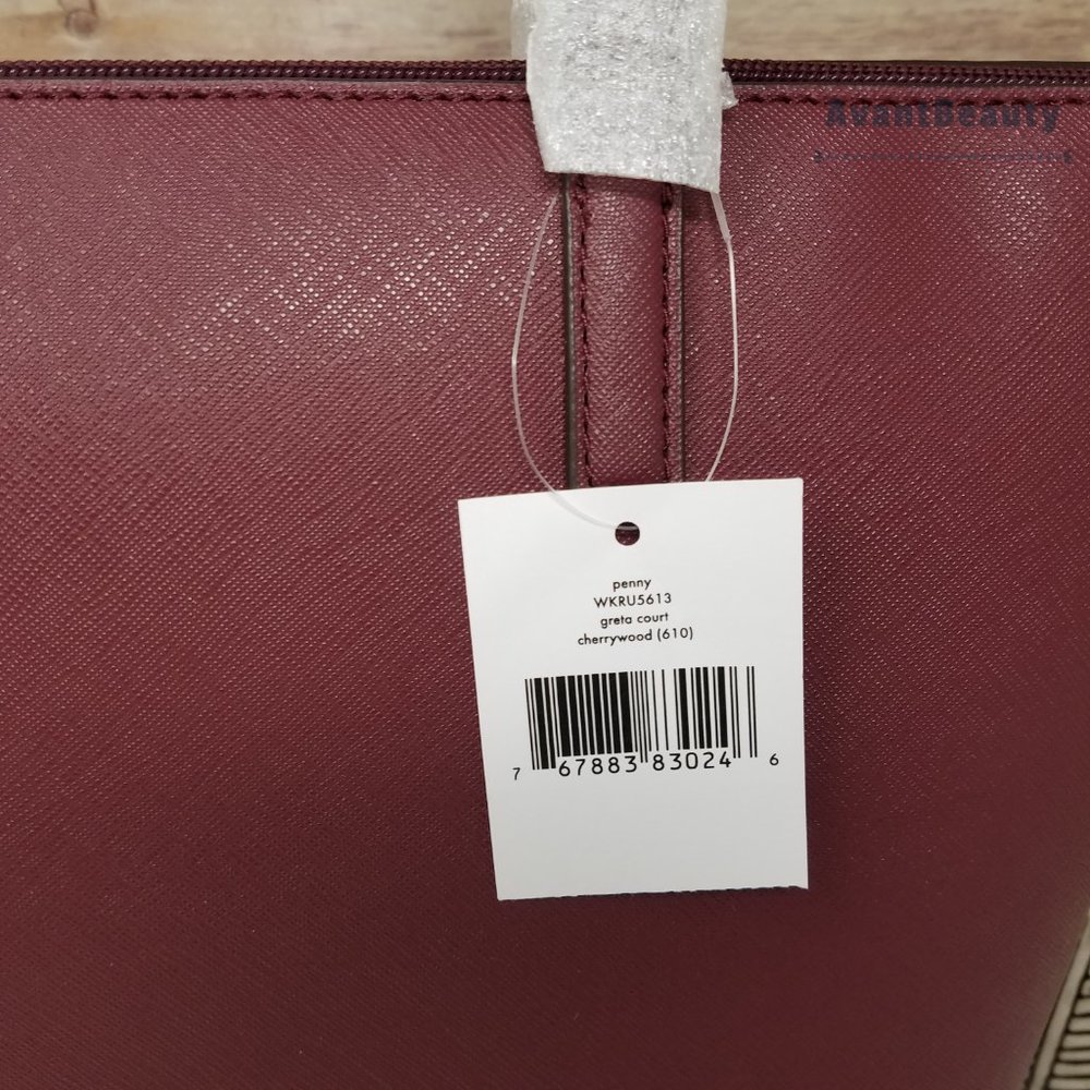 Kate Spade Penny Greta Court Cherrywood Tote New - Picture 12 of 15